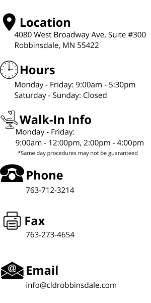 Robbinsdale Location & Hours Contact Us